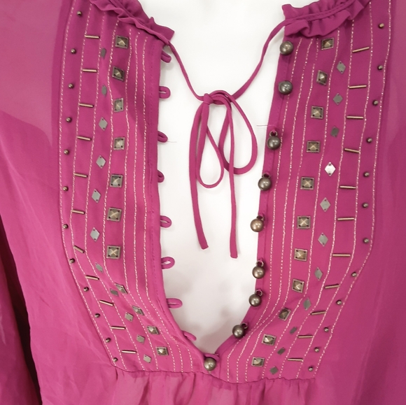 New York & Company Silk Tunic Top Blouse NWT - Picture 9 of 17